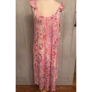 Ellen Tracey  Sleeveless mid Nightgown with‎ Soft Bra ellen tracey size small